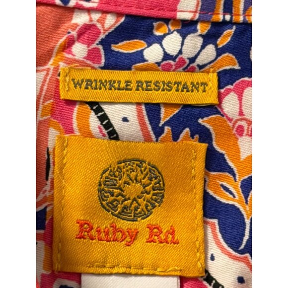 Ruby Rd. Wrinkle Resistant Button-Up Shirt Size 16 100% Cotton multi white blous - Picture 3 of 12